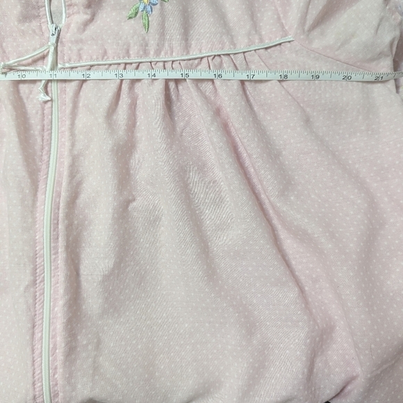 Vintage House Coat Light Weight Robe Floral Feminine Nighty Nightgown Large - Picture 7 of 8